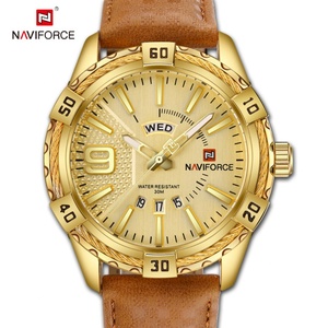 นาฬิกาข้อมือหนังสีน้ำเงินแบรนด์ดังสำหรับผู้ชาย รุ่น Naviforce 9117 - Product Image 3