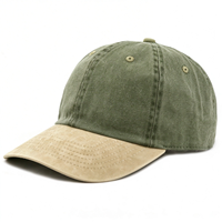 Topi Golf Baseball Kapas Cuci Khusus, Model Soft Crown 6 Panel, Pinggiran Kontras, Polos, Gaya Dad Hat untuk Turnamen Golf di Klub Golf