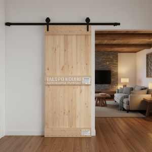 Porte coulissante en pin massif Narvik 39,4x82,7 pouces, non finie, style rustique, pour placard de rangement intérieur - Product Image 3