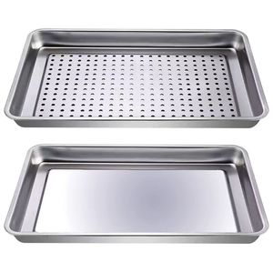 Stainless Steel Rice Steamer Tray 60x40 Cm Rectangular Perforated Restaurant Commercial Grade - Product Image 2