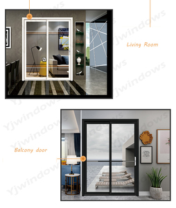 Puerta Corredera Impermeable de Aleación de <span class=keywords><strong>Aluminio</strong></span> de Estilo Tradicional para Entrada de Balcón de Hotel con Superficie Acabada al por Mayor - Product Image 5