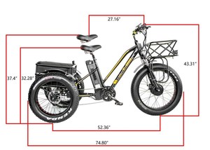 En Stock Triciclo Eléctrico <span class=keywords><strong>de</strong></span> Neumáticos Anchos <span class=keywords><strong>de</strong></span> 20/24 Pulgadas, 750W, <span class=keywords><strong>para</strong></span> Adultos, con Cesta Trasera y <span class=keywords><strong>Caja</strong></span> <span class=keywords><strong>de</strong></span> <span class=keywords><strong>Carga</strong></span> <span class=keywords><strong>para</strong></span> Entregas y Actividades al Aire Libre - Product Image 6