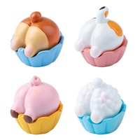 Accessoires de bijoux DIY créatifs et mignons en forme de petit animal (fesses de Corgi), technique d'huile coulante, emballage en sachet surprise pour voiture