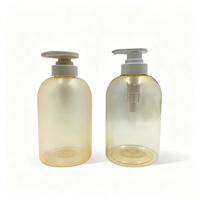 Flacon pompe en PET mat personnalisé de luxe pour savon, mousse, lotion, 500 ml, emballage cosmétique pour gel douche et nettoyant visage