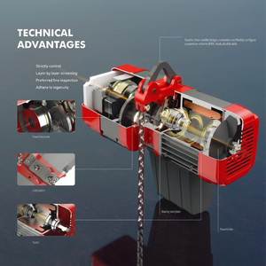 Palans <span class=keywords><strong>électrique</strong></span>s à chaîne avec protection IP55, capacité de 0,25 tonne, 3 m, certifiés CE, robustes, <span class=keywords><strong>pour</strong></span> levage industriel léger - Product Image 4