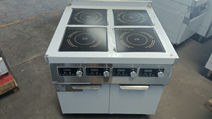 Fornello a induzione a combinazione commerciale verticale 15KW <span class=keywords><strong>4</strong></span> a 6 fuochi rimovibile - Product Image 2