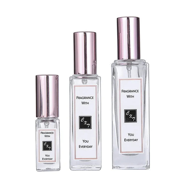 Fashion Design 30ml 50ml Portable Square Shaped Separate Glass Spray Perfume Bottle