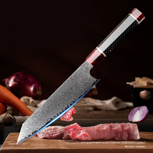Cuchillo de carnicero de acero de Damasco de 8 pulgadas japonés clásico rebanador de cocina para verduras y frutas cuchillo de utilidad DIY OEM personalizable - Product Image 3