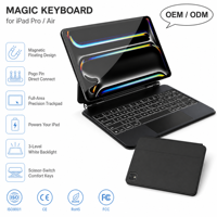 Clavier magnétique intelligent avec rétroéclairage pour iPad Pro 11 M4/M5 et Air 11 M2/M3/M4, clavier magique à mécanisme ciseaux MK002