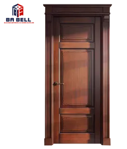 ハーフガラス木製ドア利用可能佛山卸売業者無垢材フレームガラスカスタマイズされた内部ドア