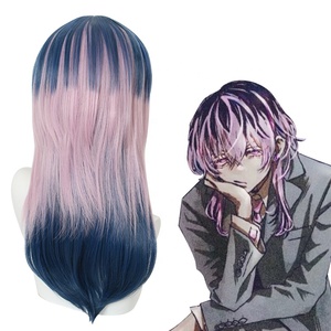Peluca de Cosplay de Tokyo Revengers al por Mayor, 30 cm, Azul Medio y Morado, Rindo Haitani, Peluca Sintética de Anime Resistente al Calor - Product Image 4