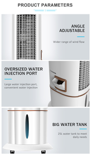<span class=keywords><strong>Climatiseur</strong></span> évaporatif portable et refroidisseur <span class=keywords><strong>d</strong></span>'air <span class=keywords><strong>d</strong></span>ésertique avec humidificateur, <span class=keywords><strong>climatiseur</strong></span> électrique 3 vitesses, en plastique, pour usage domestique et hôtelier - Product Image 5