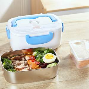 Boîte à lunch électrique portable 2025, chauffe-aliments, usage professionnel, mini, 110/24/12V pour voiture, maison, bureau - Product Image 4