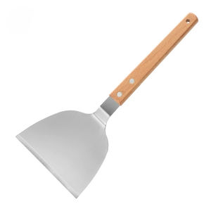 Espátula para panqueques con mango de madera, utensilio de cocina, espátula para bistecs, prensa manual para panqueques, espátula para cocinar - Product Image 2