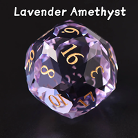 Magnifique ensemble de dés DND en verre multicolores faits à la main et écologiques, 7 pièces, dés polyédriques avec chiffres dorés, Dungeons & Dragons