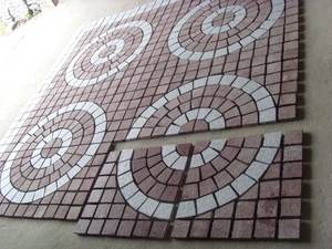 Design personalizzato a forma di ventaglio diverso granito misto vialetto esterno pavimentato in pietra - Product Image 2