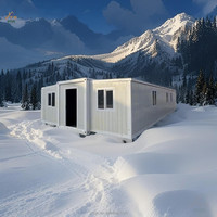 Maison conteneur en acier préfabriquée de luxe, modulaire, portable, moderne, extensible, 20/30/40 pieds, avec salle de bain et cuisine