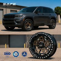 Rines de Aleación Todoterreno de Dos Tonos Bronce y Negro Forjados Sim Beadlock de 16 17 18 Pulgadas 5x127 para Jeep Grand Cherokee SUV