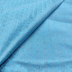 Premium Sea Blue Woven Poly Raw <b>Silk</b> <b>Fabric</b> Lightweight Quick-Dry Breathable Rich Texture Textile Fashion Apparel Home Textile - Product Image 5