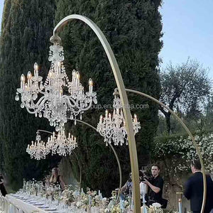 Lámpara de Araña de Cristal Dorada Estilo María <span class=keywords><strong>Teresa</strong></span> Europea para Bodas, Hotel, Sala de Estar, Lámpara Colgante de Lujo - Product Image 1