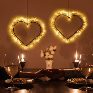 Luz colgante de hierro para ventana, modelo de alambre de cobre, lámpara, estrella, Luna, bola, boda, habitación de Navidad, jardín, fiesta, luces decorativas de Navidad - Product Image 4