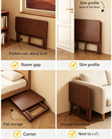 Escritorio Plegable para Computadora - Escritorio de Pared Todo en Uno para Dormitorio, Oficina en Casa y Propiedades de Alquiler - Nueva Mesa Estrecha de Madera