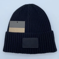 Chapeaux d'hiver unisexes avec broderie 3D et logo personnalisé, chapeaux tricotés chauds à rayures verticales épaissies, résistants au froid, chapeau d'hiver tendance
