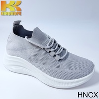 Chaussures décontractées à enfiler pour hommes, respirantes en maille, type chaussette, avec coussin d'air, plateforme, légères et confortables, vente en gros