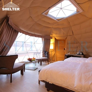 Dôme de glamping géodésique de luxe en PVC transparent pour l'extérieur, 850 g/m², hôtel, maison, vie écologique de luxe - Product Image 1