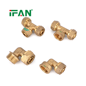 IFAN Compre Materiales <span class=keywords><strong>de</strong></span> Plomería a Precio <span class=keywords><strong>de</strong></span> Fábrica, Acoplamiento <span class=keywords><strong>de</strong></span> Latón <span class=keywords><strong>de</strong></span> 16MM-32MM, Conexión <span class=keywords><strong>de</strong></span> Compresión PEX - Product Image 3