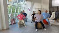 Chaise ballon de yoga avec housse amovible et lavable, fermeture éclair, pour assise active et entraînement du tronc