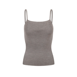 Camisola de Punto Personalizada para Mujer, OEM, Color Sólido, Sin Mangas, Transpirable, Ecológica, Ligera, Informal, Top de Verano Suave - Product Image 1