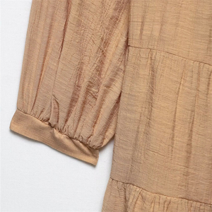 SHENZHU Nouvelle Collection Printemps 2025 Robe Courte Femme Tendance <span class=keywords><strong>Su</strong></span> Sui à Lacets Broderie Contrastante Confortable Manches Longues Col en <span class=keywords><strong>V</strong></span> 3897093 - Product Image 5
