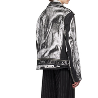 Usine de denim vestes en jean imprimées graphiques noires et blanches surdimensionnées personnalisées vestes en jean pour hommes High Street sales washed pull en jean
