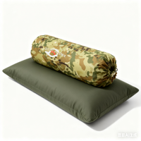 Oreiller de voyage de camping en mousse à mémoire déchiquetée hypoallergénique-Housse amovible 100% coton Oeko-Tex, respirant et compressible