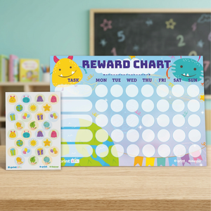 Tableau de récompenses mural moderne pour garçons - Vue hebdomadaire rentrée scolaire format A4 - Product Image 2