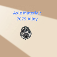 Moyeu de frein à disque avant VTT Worldcycle JX-802F en alliage d'aluminium, 24/28/32/36 trous pour rayons, 12G/13G/14G, PCD 58mm, axe en alliage 7075 100mm