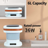 Nouvelle machine à laver-sécher automatique pliable, mini lave-linge séchant portable, cuve en plastique, utilisation en camping-car, haute efficacité, écran tactile