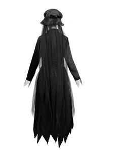 Costume de diable noir en gros pour Halloween 2026, pour soirée de mascarade, sorcière effrayante, cosplay, performance scénique, robe de la Mort - Product Image 4