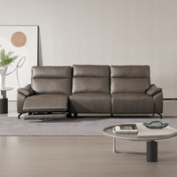 Canapé inclinable électrique moderne 3 places avec sièges à mouvement électrique et dossier ergonomique, canapé en cuir de luxe pour salon