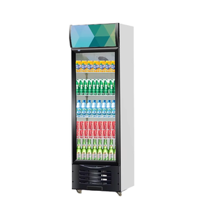 Congelador vertical para supermercado con puertas de vidrio individuales, exhibidor enfriador de bebidas energéticas para equipos de refrigeración - Product Image 1