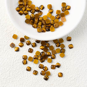 Batu Permata Mata Harimau Berkualitas Tinggi Grosir Bentuk Cushion Cabochon Kuning Datar Ukuran dan Bentuk Dapat Disesuaikan - Product Image 6