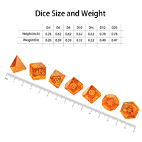 Ensemble de dés polyédriques du MDN verres personnalisés dés d & d pour donjons et dragons jeux de rôle RPG de table vente en gros