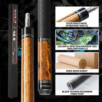 Stik Biliar Banly Carbon Fiber Center Joint 1/2 Split Pool Cue 12.5mm Time Crystal Tip Low Deflection Profesional Kotak Hadiah