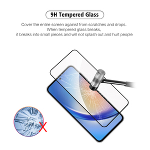 Film protecteur d'écran en verre trempé pour té<span class=keywords><strong>l</strong></span>éphone portable 2.5D 9H pour Samsung Galaxy A06 A16 A26 A36 A56 A76 - Product Image 4
