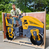 Compacteur à rouleaux vibrants à double tambour, de 0,3 à 20 tonnes, pour la construction de routes en asphalte