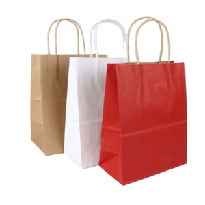 High Quality Custom Recycle Shopping Bag Bolsa De Papel Kraft <b>Paper</b> Bag With Twisted Handle - Product Image 1