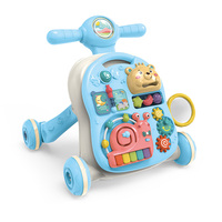 ITTL 6 en 1 enfants marcheurs en plastique jouets bébé poussette multifonction jeu table chaise berçante pousser marcheur activité jouets
