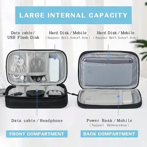 New Portable Fireproof And Waterproof Digital Usb Charger Cord Cable Bag Travel Electronics Gadget Storage Organizer