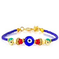 Bracelet de pierres naturelles, perles de sable, mauvais œil
